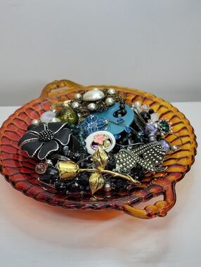 Vintage Bowl Filled With Jewelry